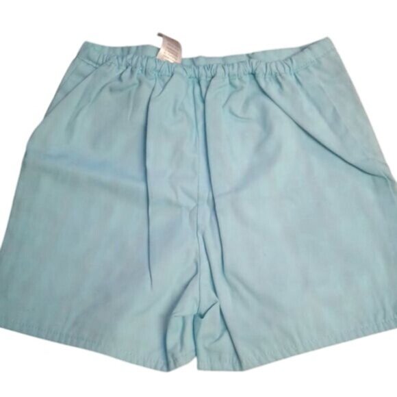 George Baby Size 0 3M Shorts Reversible Blue Floral Checkered Cotton NEW - Picture 3 of 5